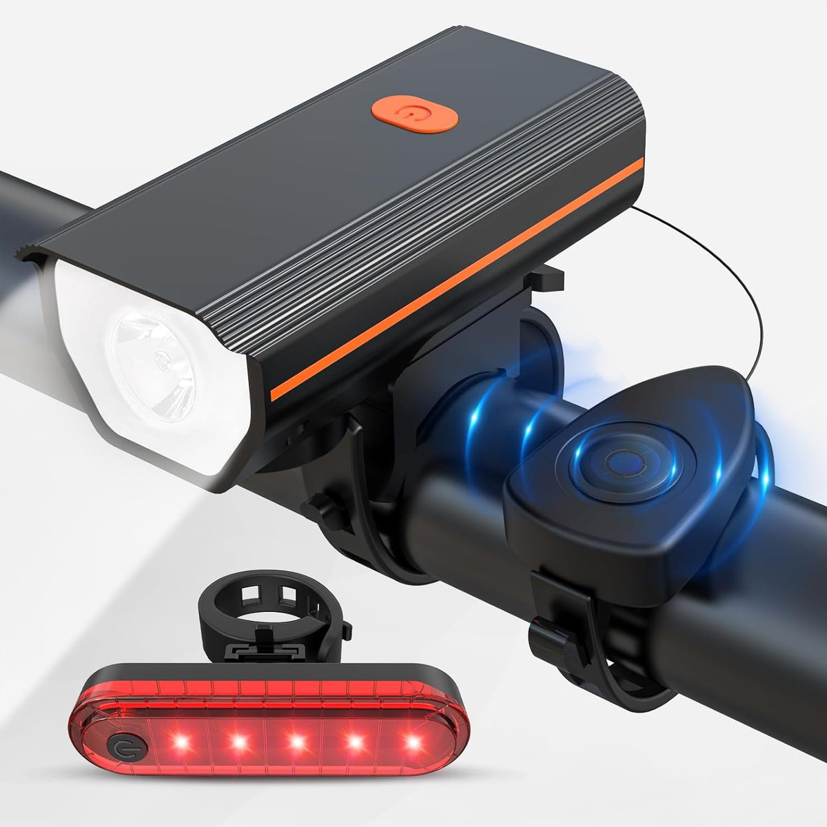 Rechargeable Bike Lights with Electric Bell