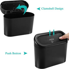 Car Trash Can with Lid with One Roll Plastic Trash Bag